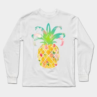 Pineapple, watercolor effects Long Sleeve T-Shirt